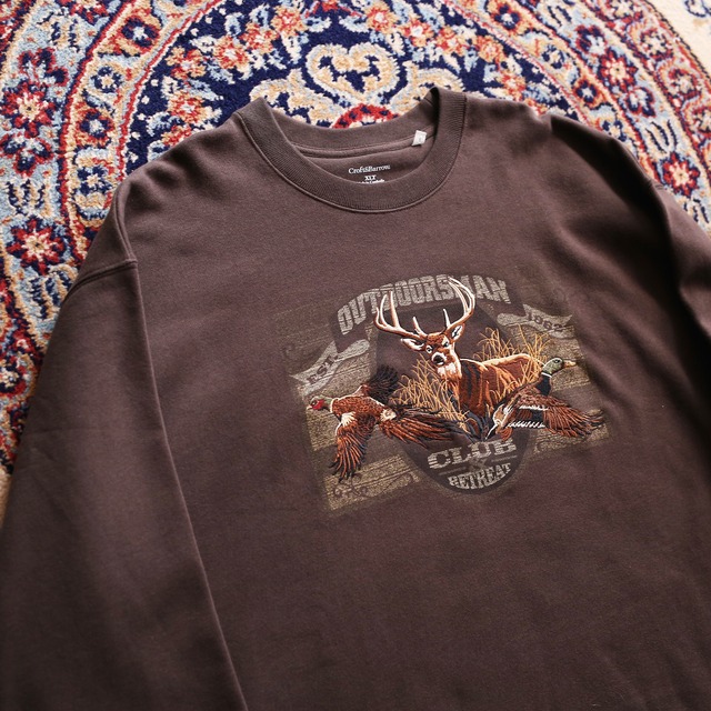 nice brown animal embroidery big sweat