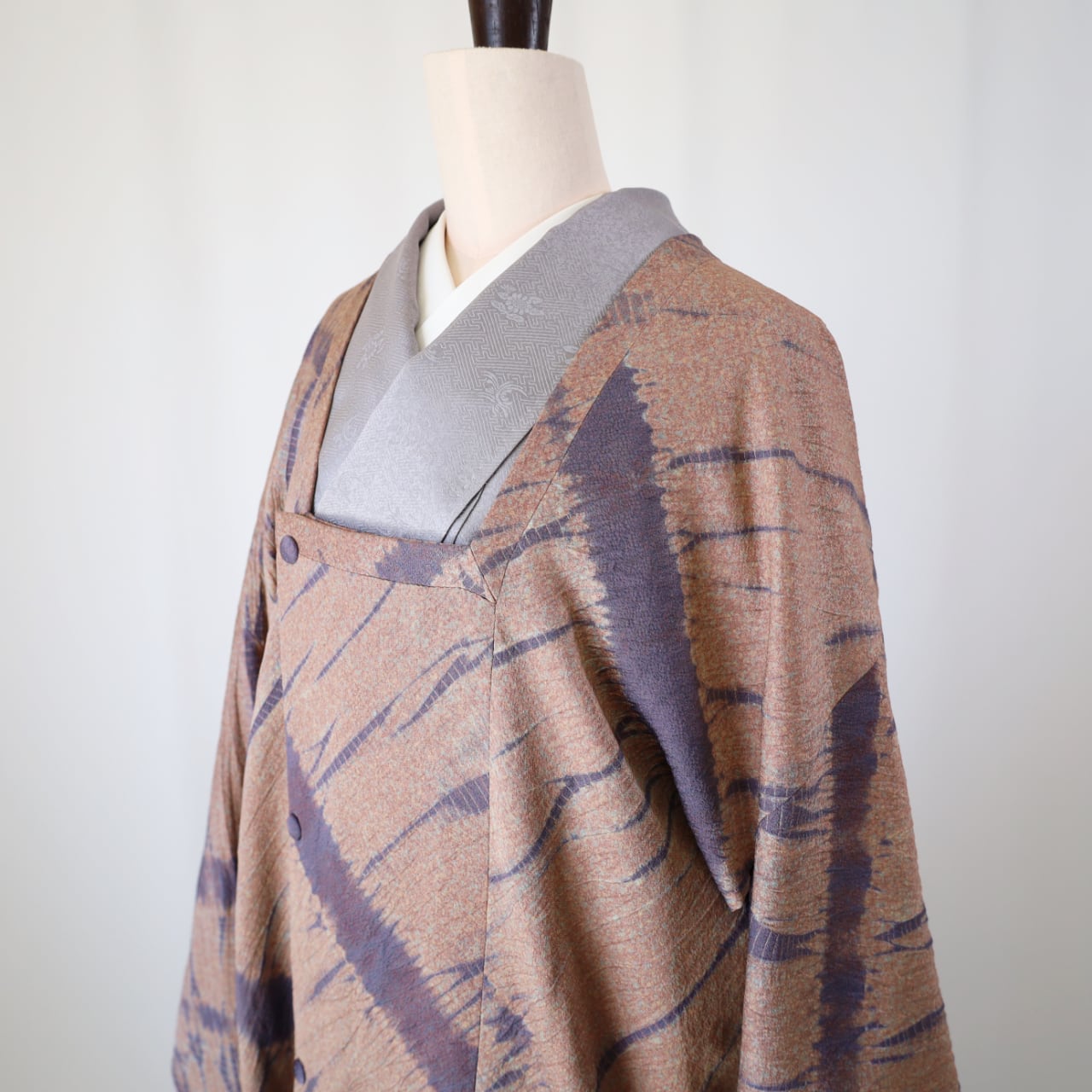 ZY471 道行コート 危なかっ 作家物 ぼかし 山 正絹 名品 