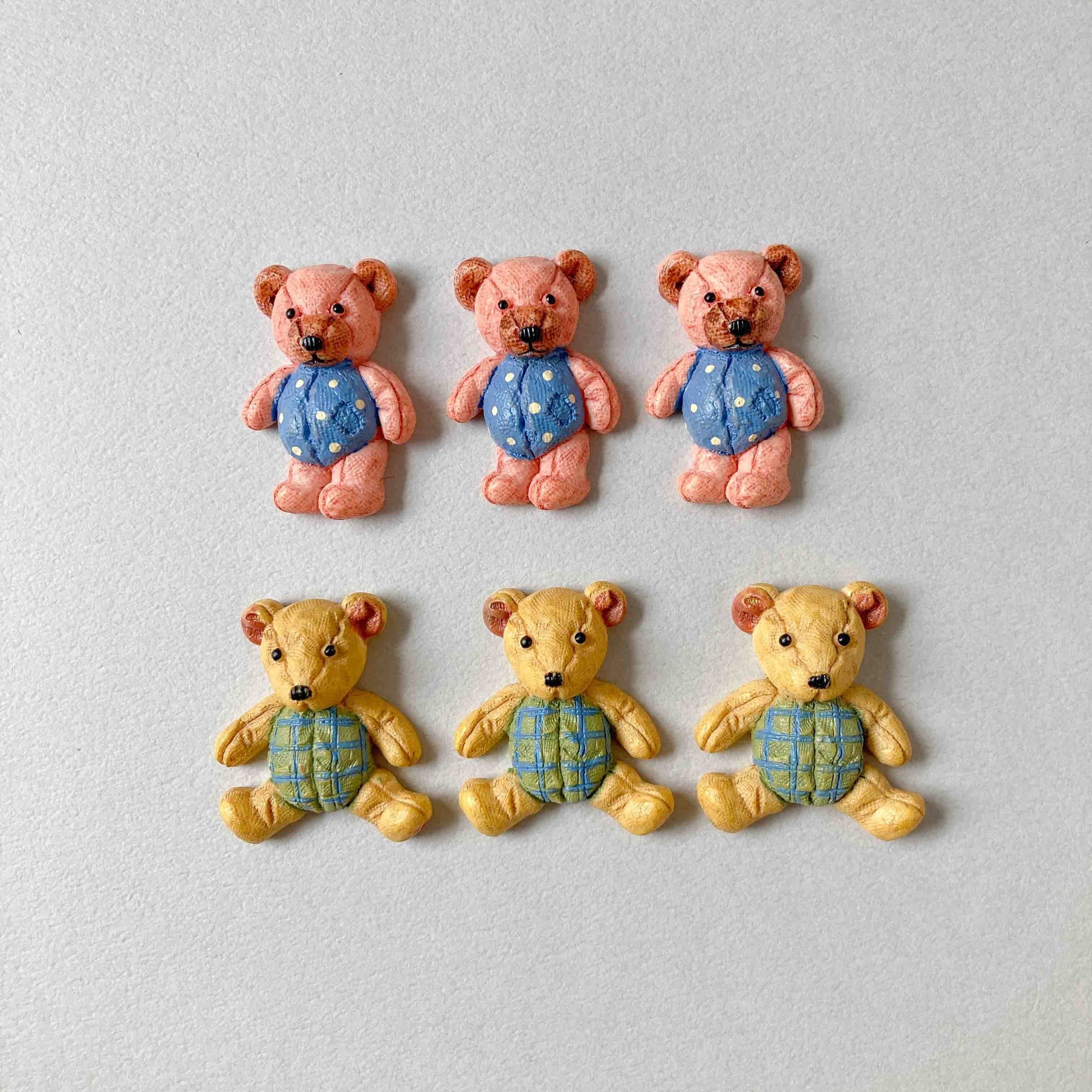 お腹柄ありテディベアのデコパーツ | Dua-アクセサリーパーツショップ