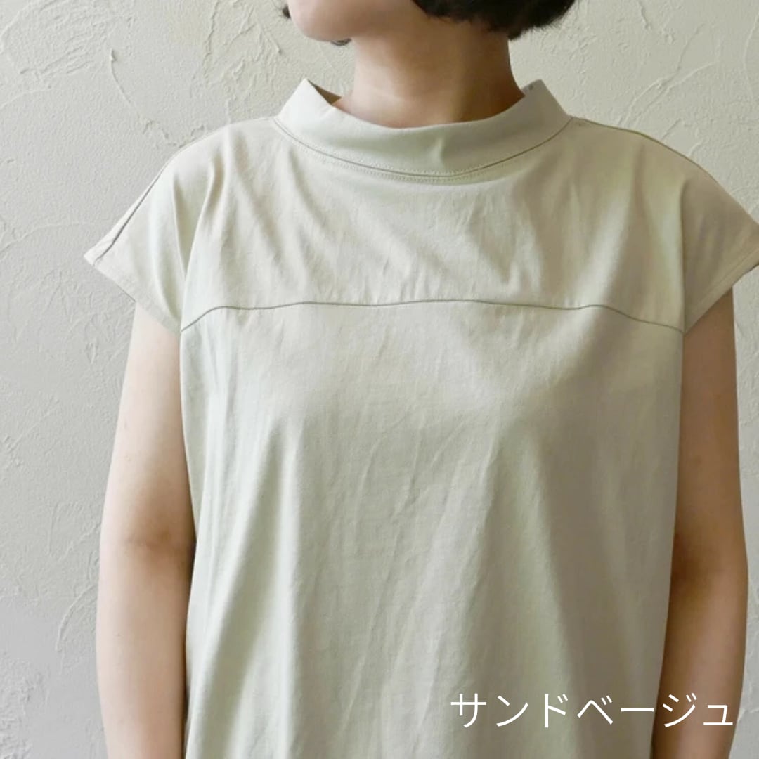 【シサム工房】オーガニックコットンカットソー フレンチスリーブトップ 〈フェアトレード〉
