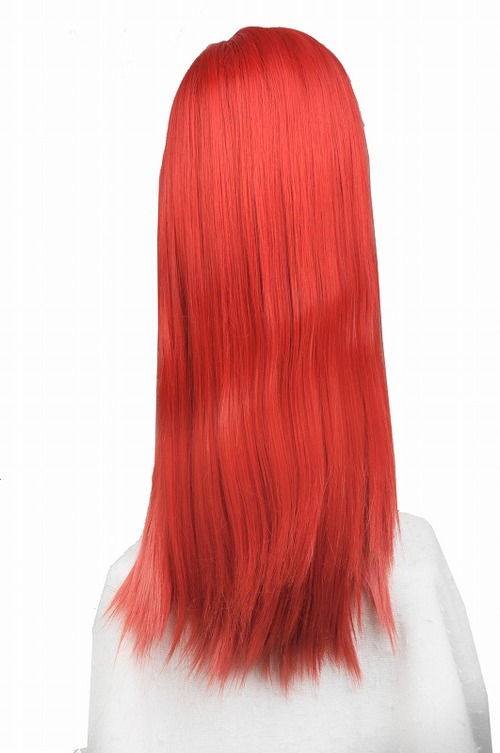 ウィッグ コスプレウィッグ 赤髪 レッドロング ロングウィッグ レッドウィッグ ストレート 耐熱ウィッグ フルウィッグ オールウイッグ カラーウィッグ コスプレイヤー ハロウィン 仮装 アニメ キャラクター イベント コミケ かつら カツラ つけ毛 7011