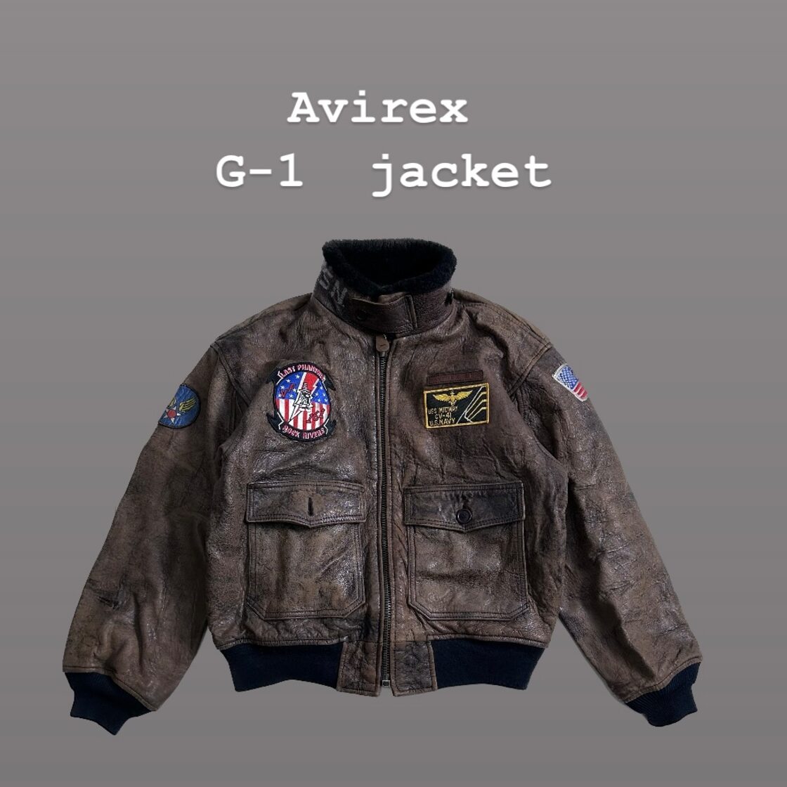 アビレックス avirex g-1 ワッペン レザージャケット ヴィンテージ 