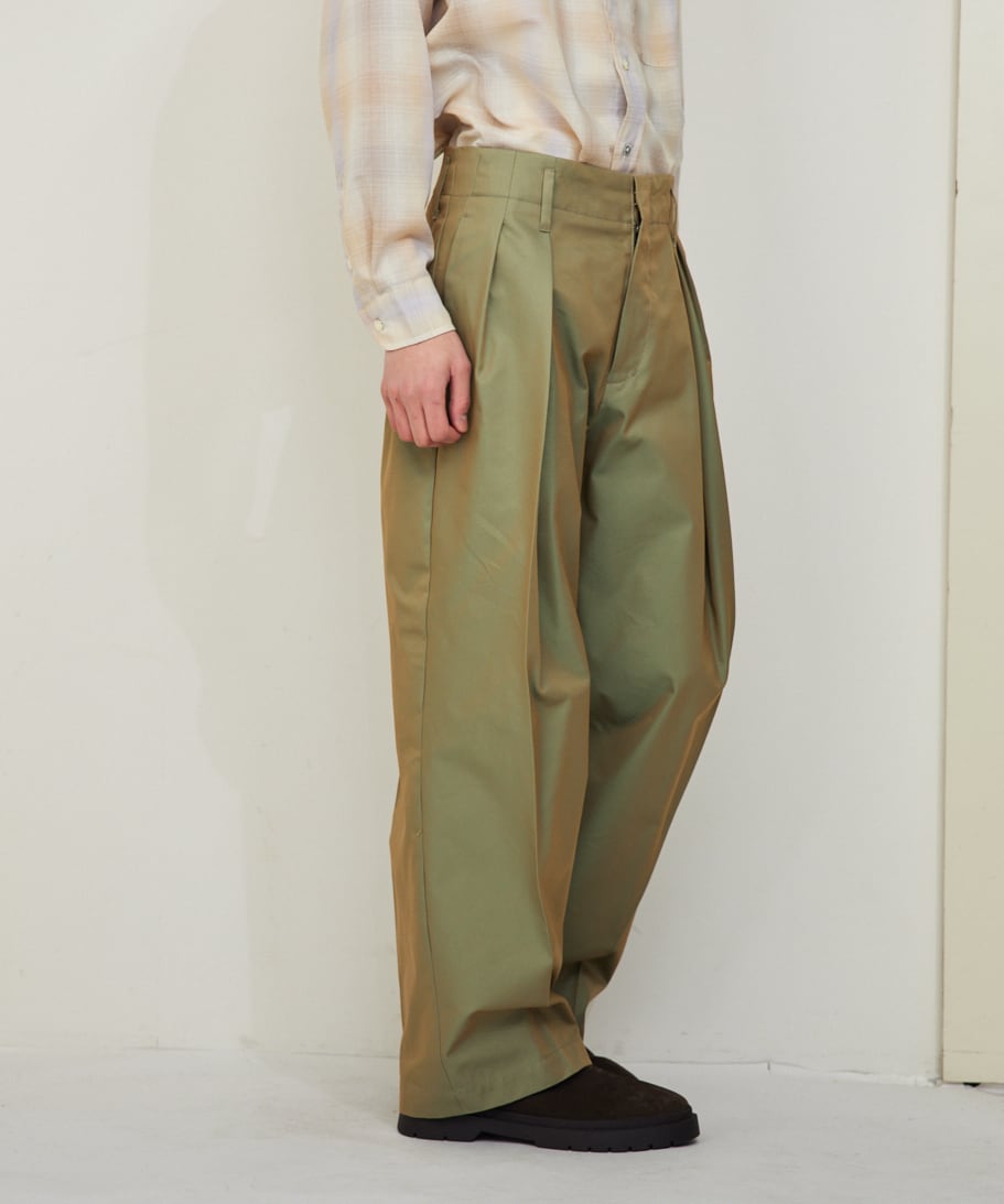 WOMEN'S】GABARDINE DOUBLE TUCK PANTS / ギャバジンダブルタック