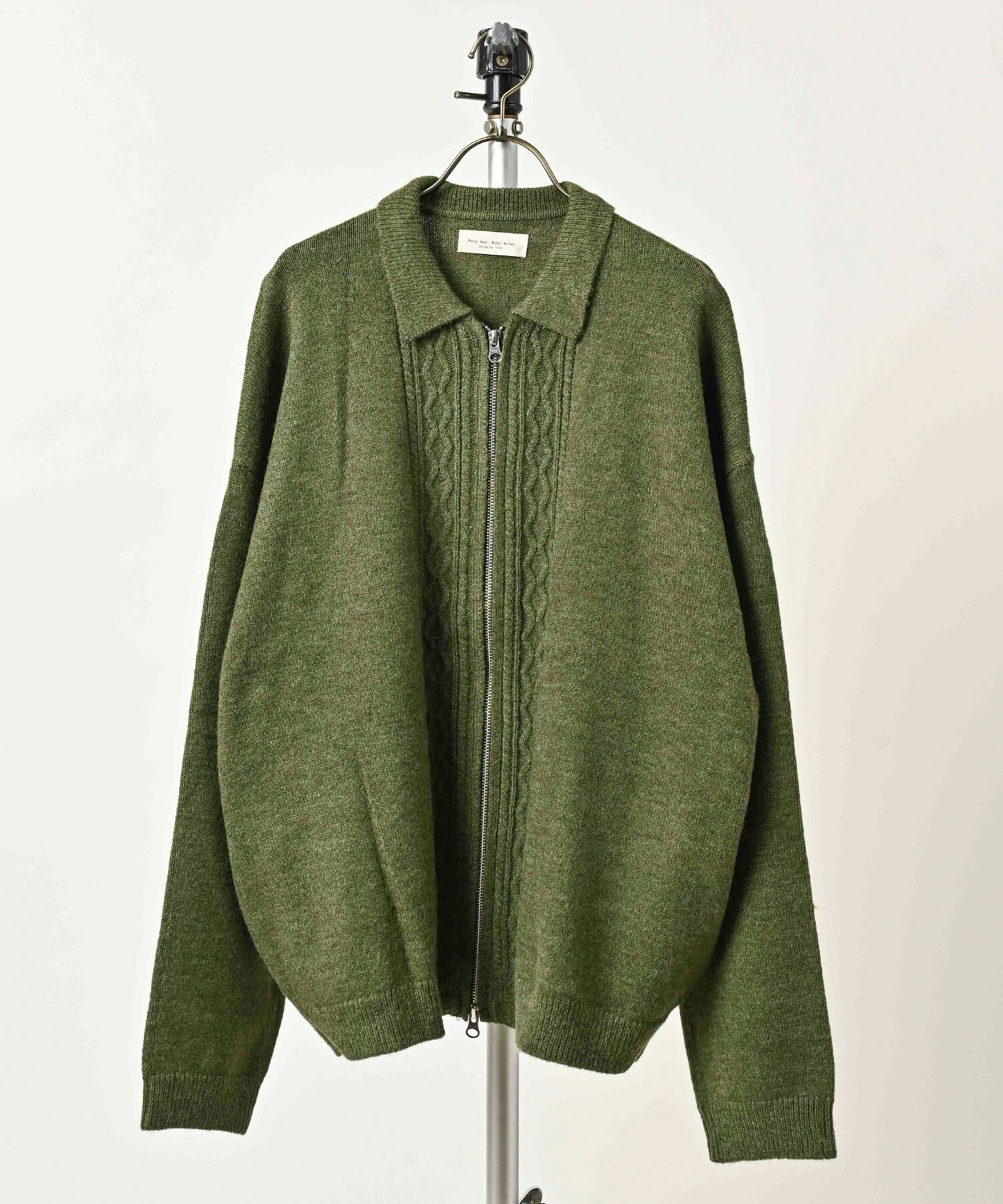 many men many mind Zip-up cardigan (KHA) M2621001
