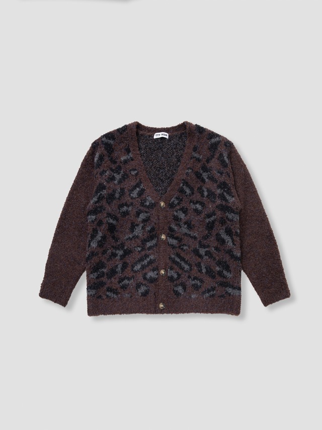 TTT MSW　leopard knit cardigan　Brown　TTT-2022AW-KT04