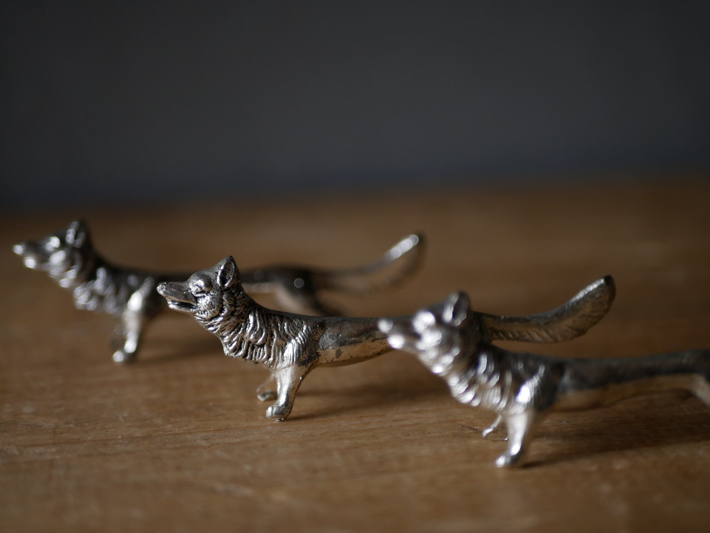 キツネ カトラリーレスト フランスアンティーク ブロカントのある