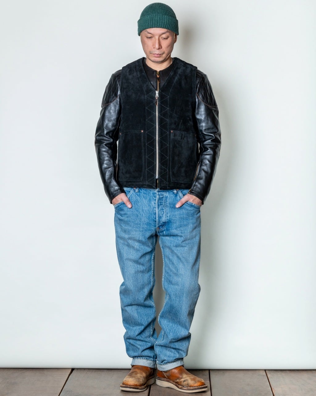 GERUGA : SUEDE ZIP VEST | Gusset