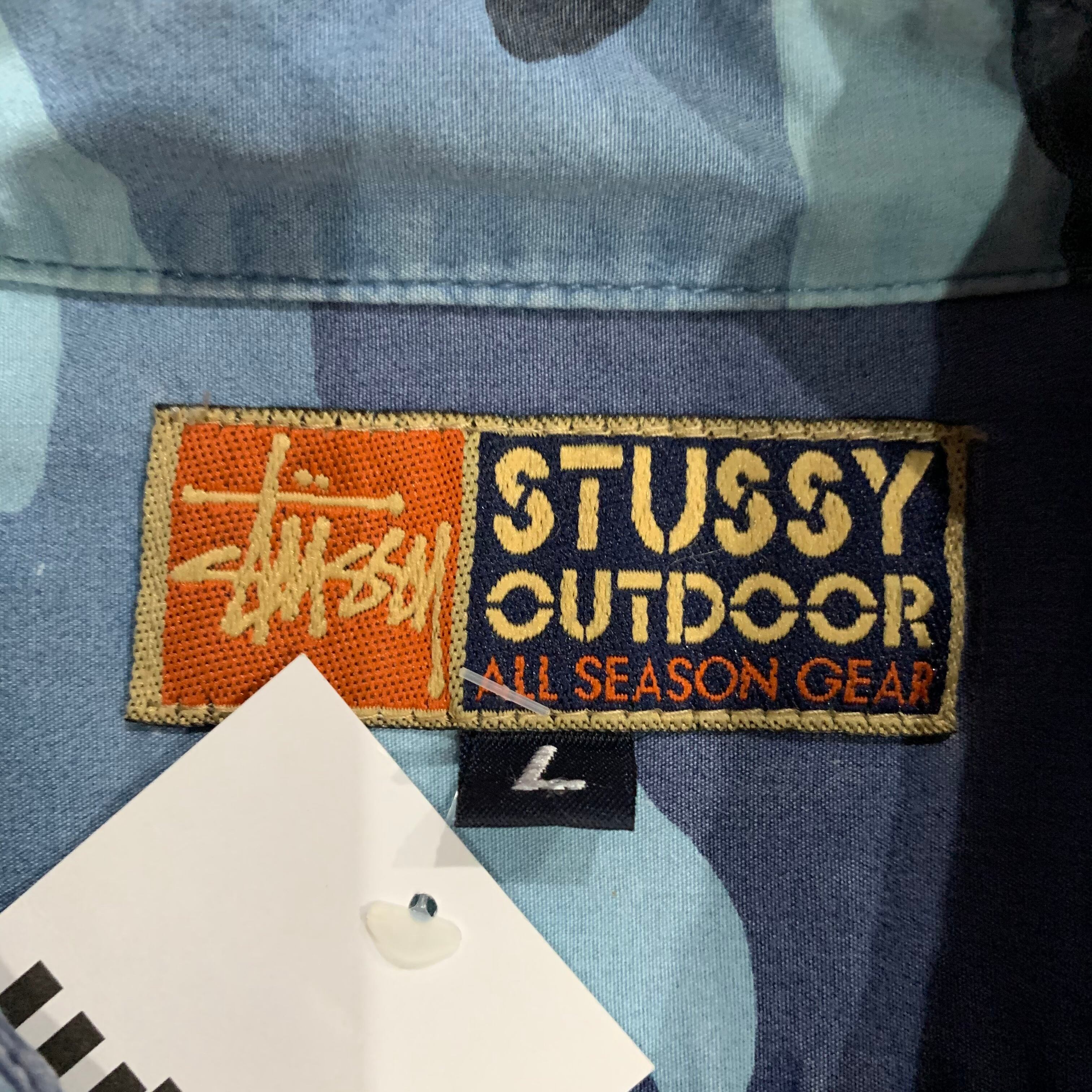 90s old stussy outdoor L/S camouflage pattern shirt | What