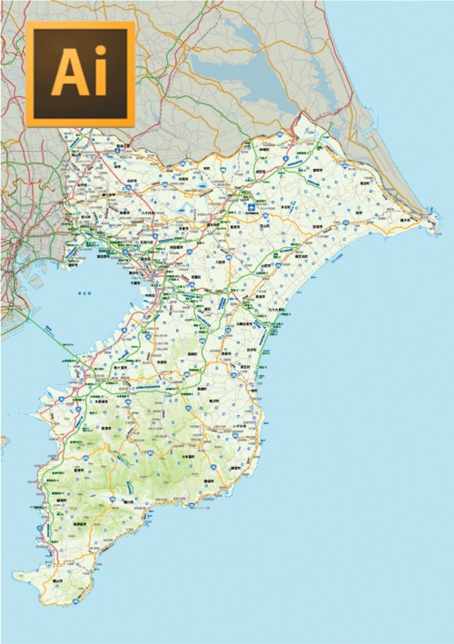都道府県地図（東京都以外：受注製品）
