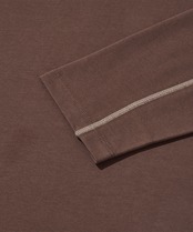 CONTRAST WONDER LONG SLEEVE T-SHIRT_BROWN