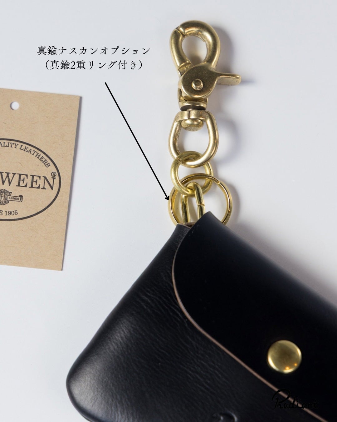 吊るせるお財布 / RW-17 【BLACK brass】 | radiant leatherworks
