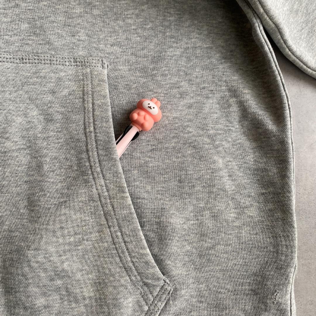 NIKE ナイキ ジップパーカー 古着 刺繍 スウッシュ L グレー