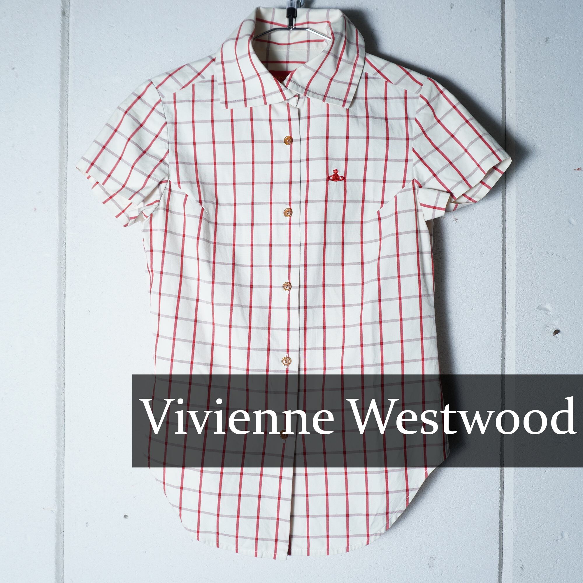 VivienneWestwood ヴィヴィアン チェックシャツ 半袖 オーブ刺繍