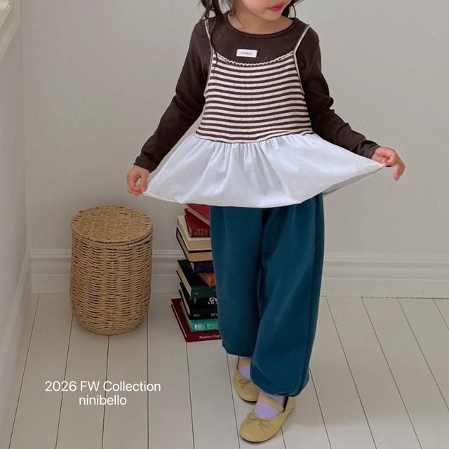 送料無料【予約】ninibello/Jr. Tammy Stripe Bustier