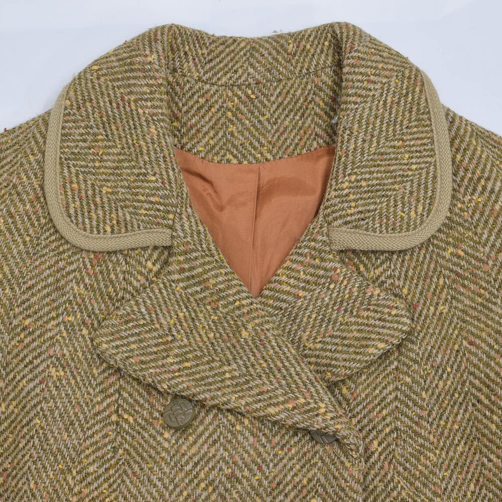 60~70s Vintage アメリカ製 ヘリンボーンツィード ダブル 60~70s Vintage アメリカ製 ヘリンボーンツィード ダブル