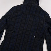 MALE&CO メイルアンドコー TAKA-Q タカキュー チェック柄 フード付き ウール ジャケット コート サイズ M /メンズ