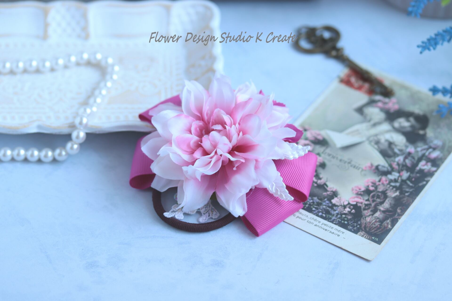 秋 コスモス ニュアンスカラーパープル フラワーレジンヘアゴム 秋 コスモス ニュアンスカラーパープル フラワーレジンヘアゴム 秋