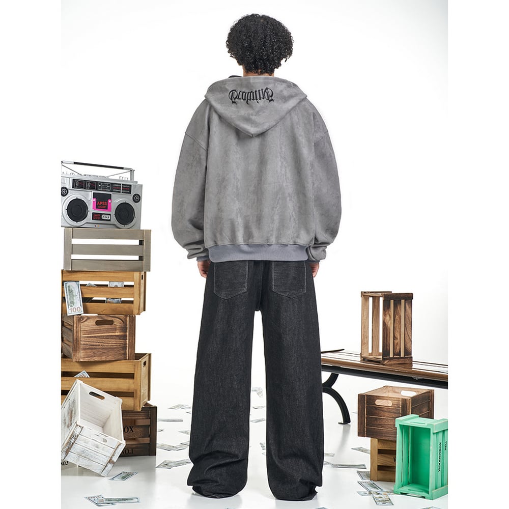 ストリート MT99刺繍スエード ジップパーカー T1892 | wshot