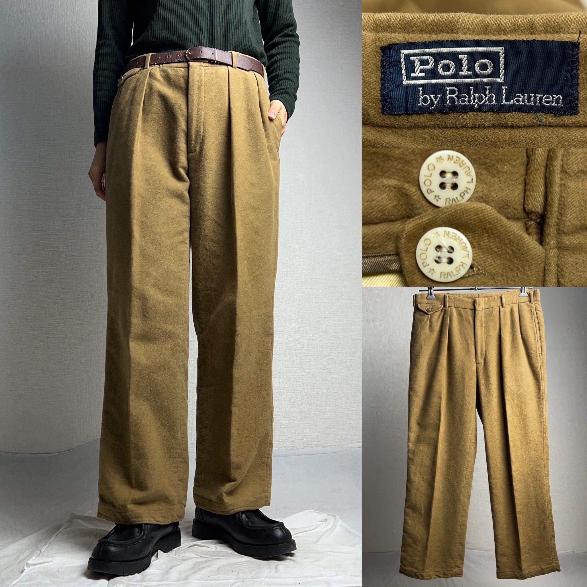 90's Polo by Ralph Lauren IN-TUCK Heavy Cotton Slacks 90年代 90's Polo by Ralph Lauren IN-TUCK Heavy Cotton Slacks 90年代