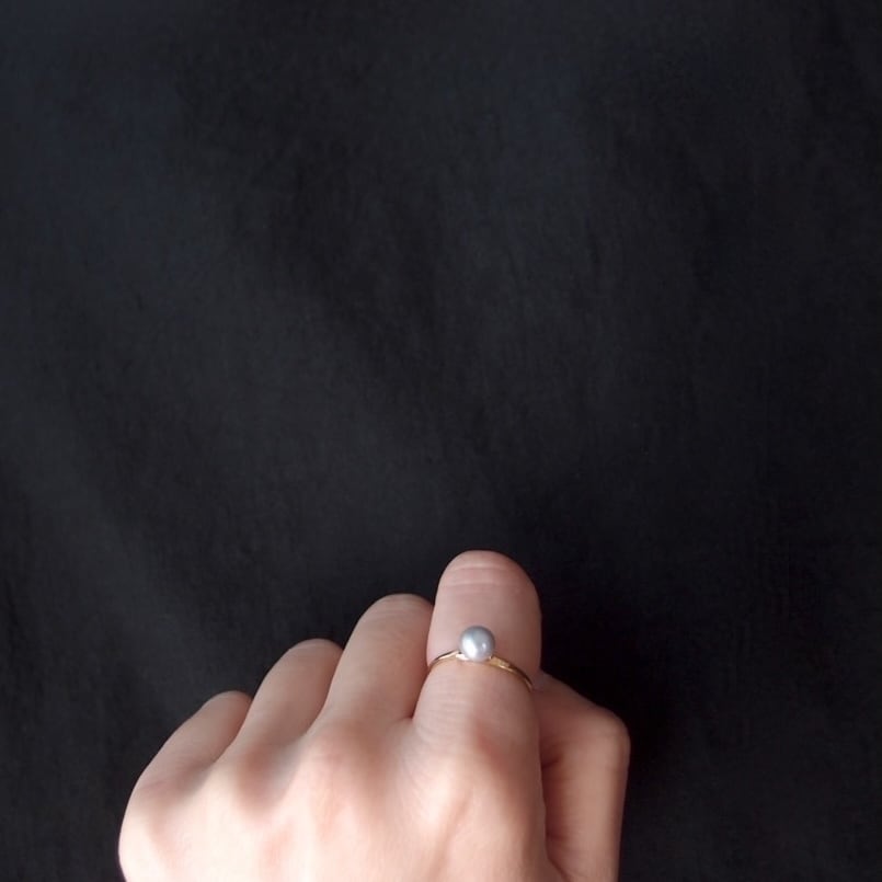 アクセサリー PEARL RING K18 ベイ パール リング ツイン / 18K bay pearl ring twin