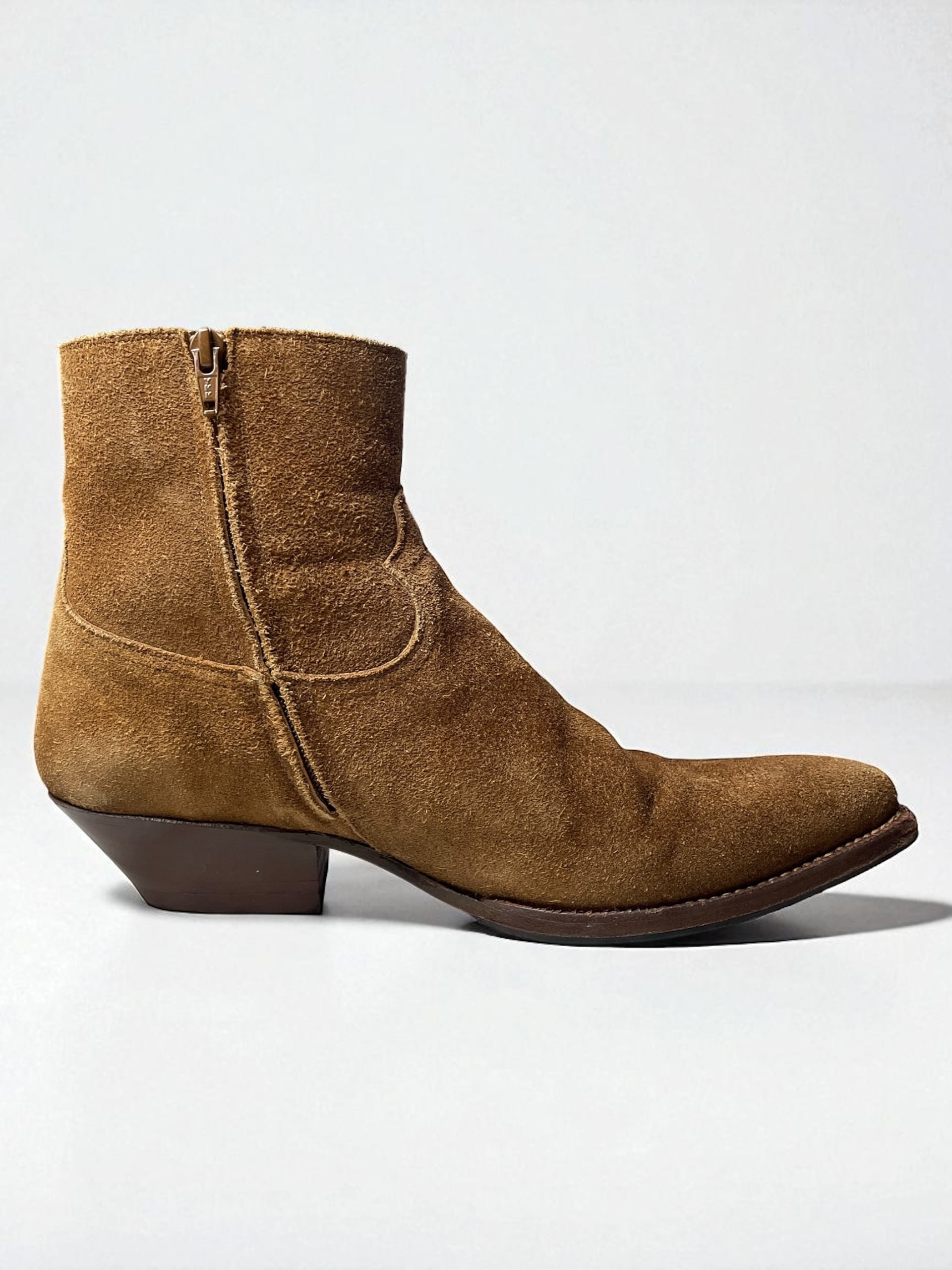 SAINT LAURENT by Hedi Slimane - SS15 Suede Side-Zip Boots 43