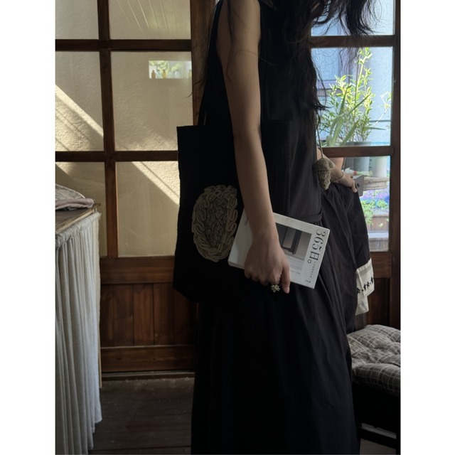 Nookオリジナルしわ加工綿麻ショルダーバッグ