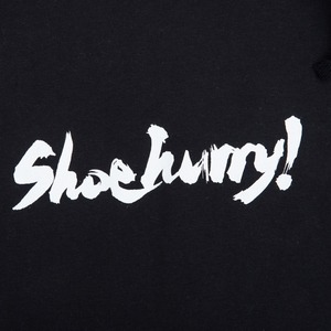 SHOEHURRY! LOGO SWEAT HOODIE (BLACK/WHITE) | 裏起毛パーカー(ブラック/ホワイト)