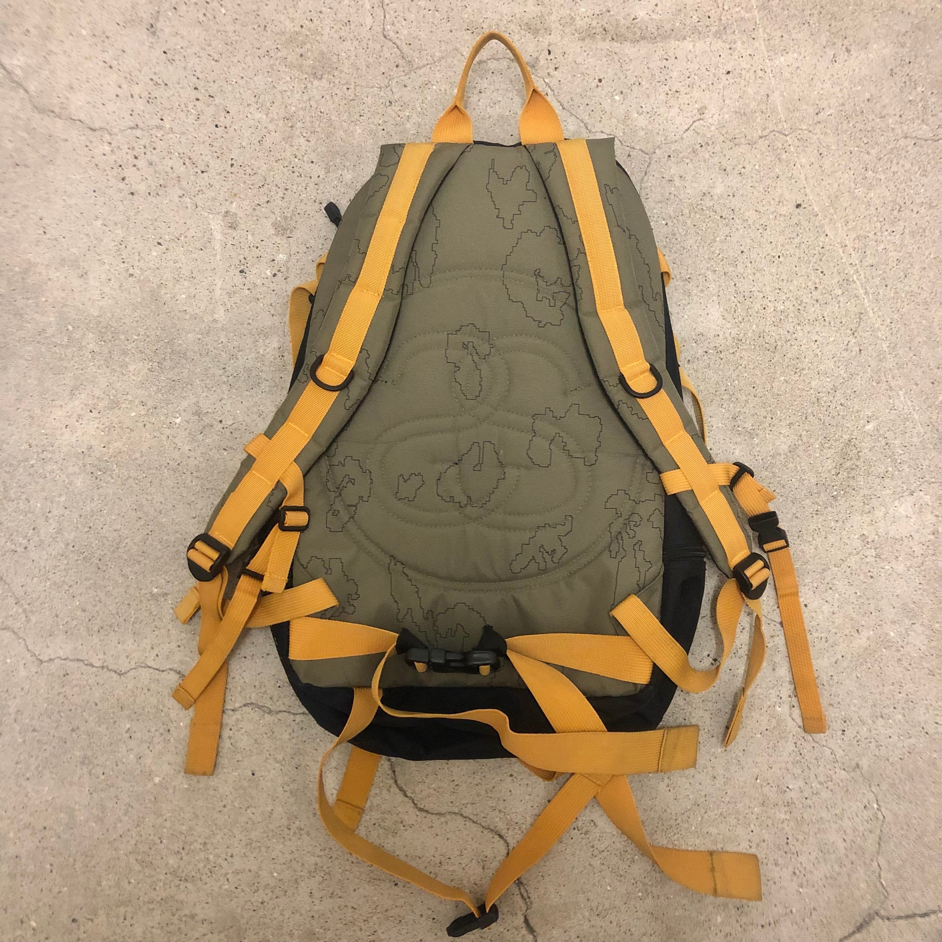 90s OLD STUSSY/2WAY BACKPACK/紺タグ/バックパック/カーキ/総柄 ...