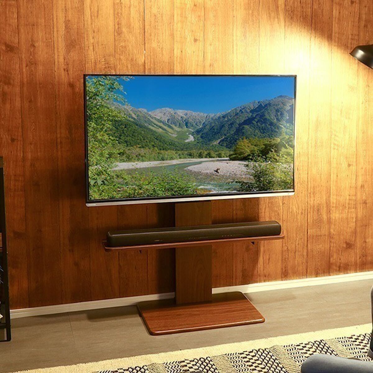 壁寄せ テレビスタンド ロー固定タイプ ローハイ共通 サウンドバー 100cm幅 SET