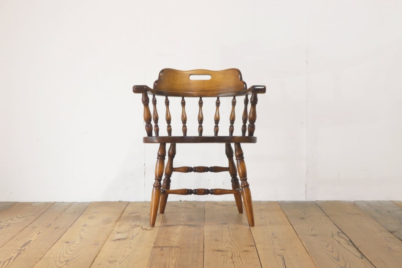 飛騨産業 HIDA キツツキ ダイニングチェア レトロ vintage 2脚 飛騨産業 キツツキ ウィンザーチェア ダイニング 椅子 アーム ビーチ材