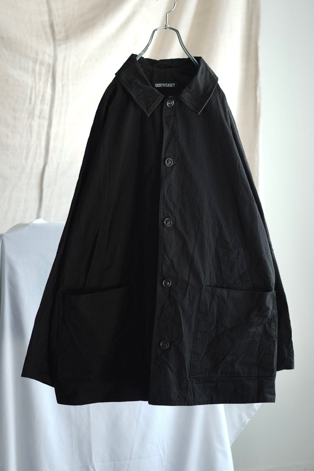CASEY CASEY - WEIPING JACKET - DOUBLE COT - BLACK