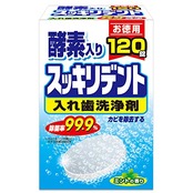 ライオンケミカル スッキリデント 入れ歯洗浄剤 総入れ歯用 酵素入り 99.9%除菌 ミントの香り 120錠入