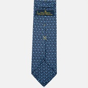 3-Fold Silk Tie, Floral Pattern, Light Blue - JA057079-7