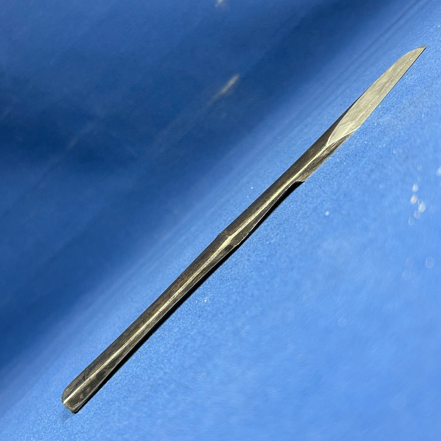 故)高木順一作 [天空 竹/切出小刀] 全長213mm 刃幅57mm 桐箱付【長期