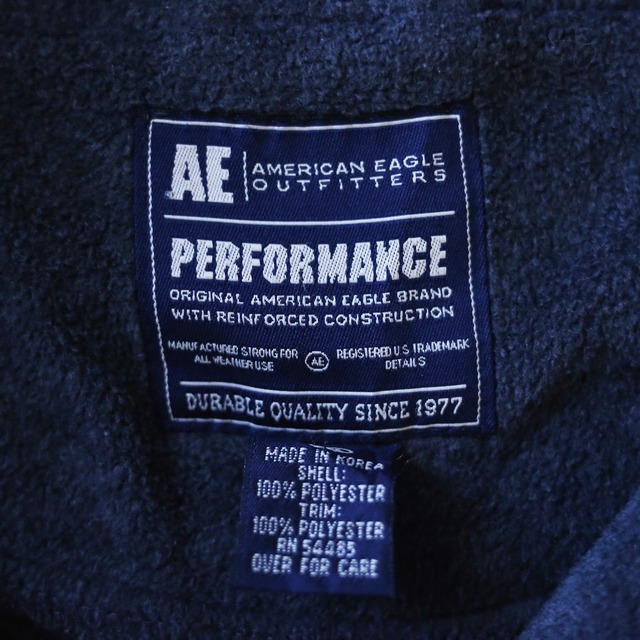 "American Eagle" XXL over silhouette half-zip fleece parka