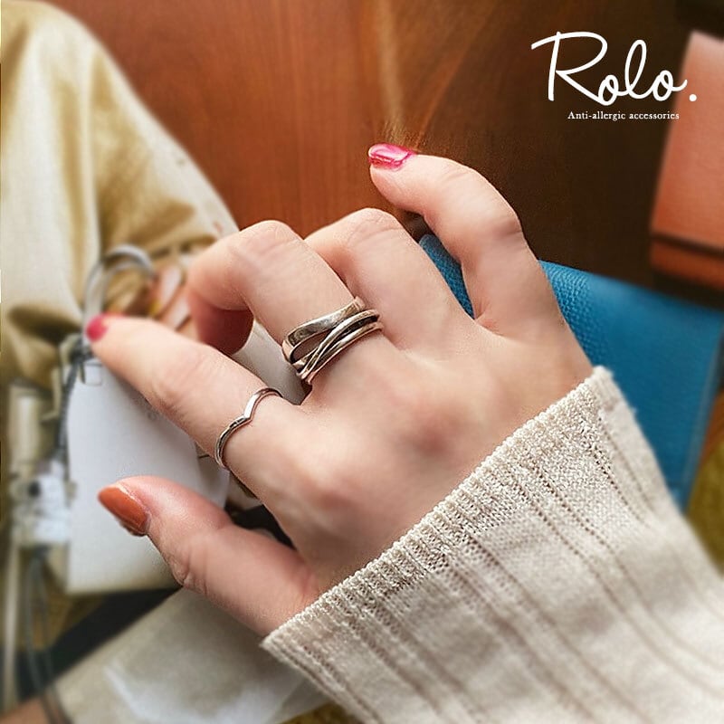V字カットリング シルバー925 | Roloshop BASE店