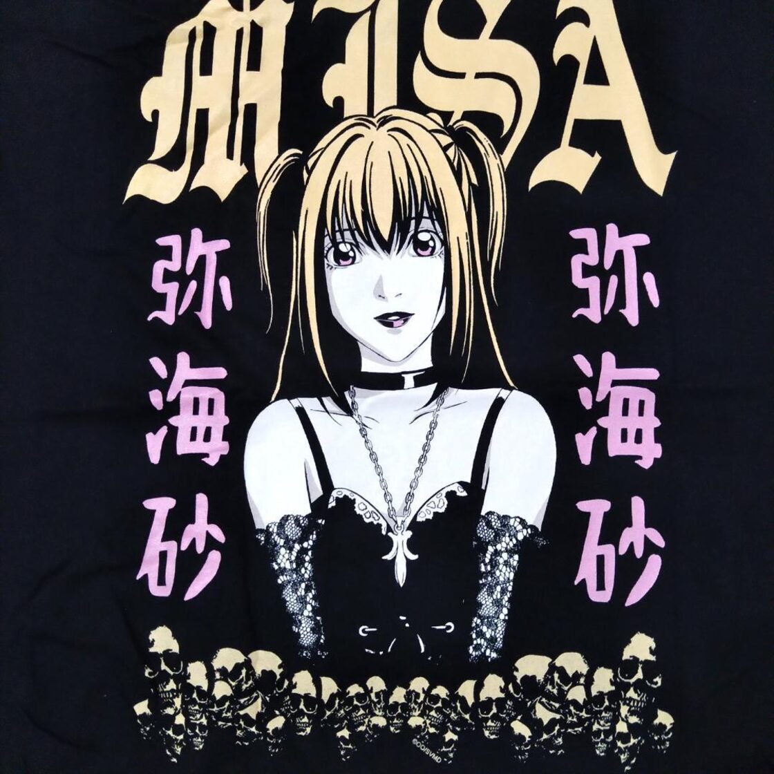 デスノート Tシャツ XLサイズ 黒 ミサミサ 弥海砂 アニメT 海外公式 