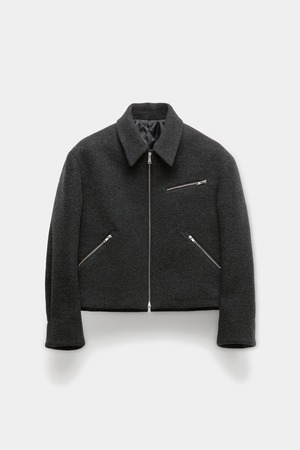 [COOR] Double-Face Wool Minimal Multi-Zip Jacket (Melange Gray) 正規品 韓国ブランド 韓国通販 韓国代行 韓国ファッション クール クーア クアー COOR 日本 店舗