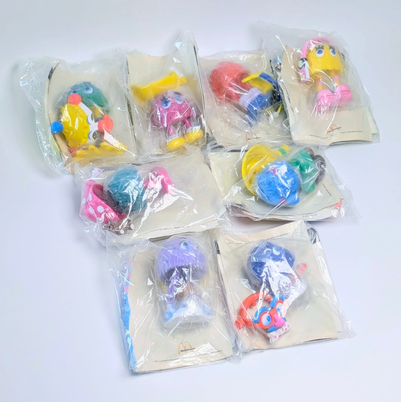 ☆DEADSTOCK / VINTAGE 1989☆【 McDonald's / マクドナルド 】1989 McDonald's Happy Meal Toy "Funny Fry Friends" 全8種SET / Happy Meal Toy / ミールトイ / フライキッズ / フライガイ / フライガール 〚アメリカン雑貨 アメトイ〛