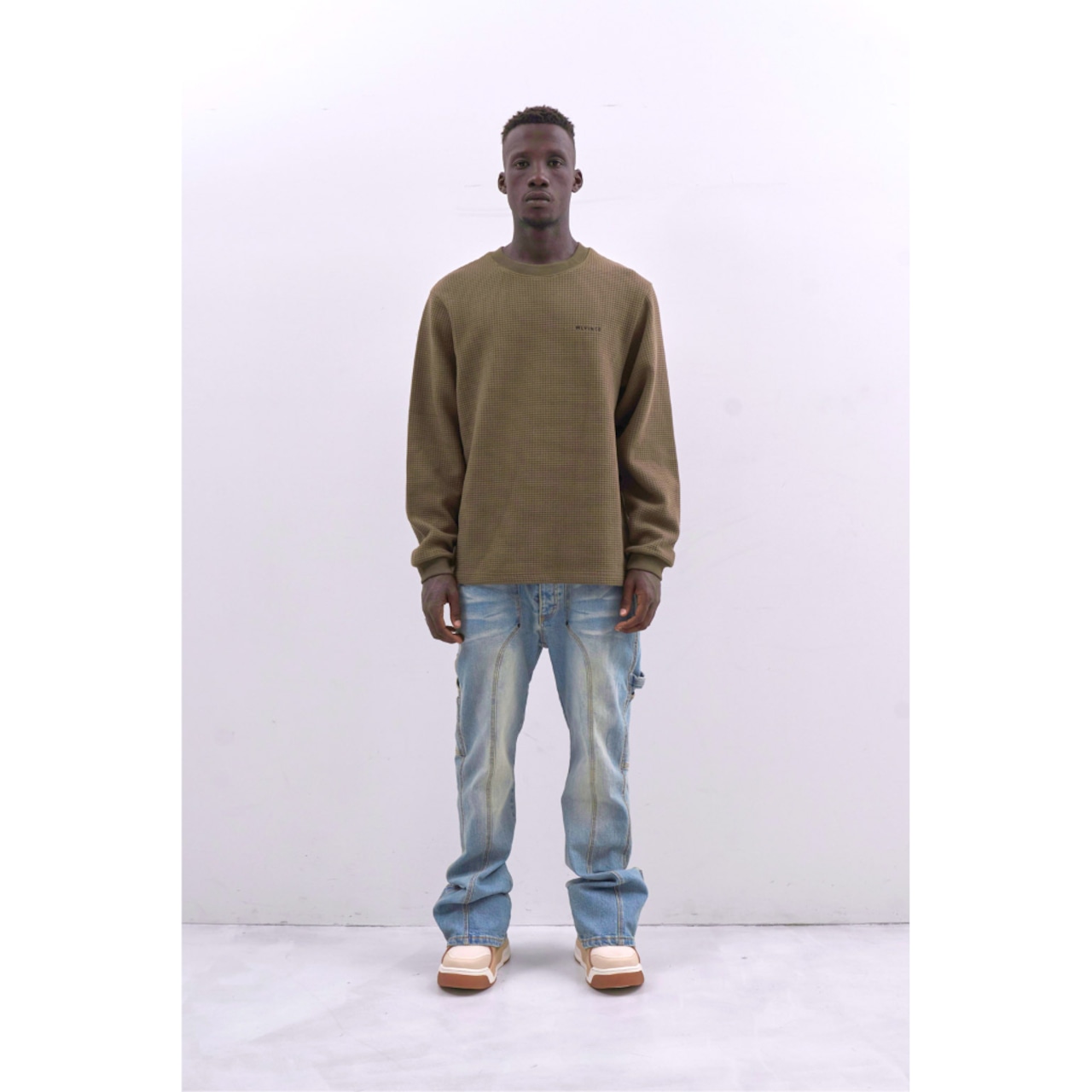 MLVINCE / heavyweight thermal L/S olive