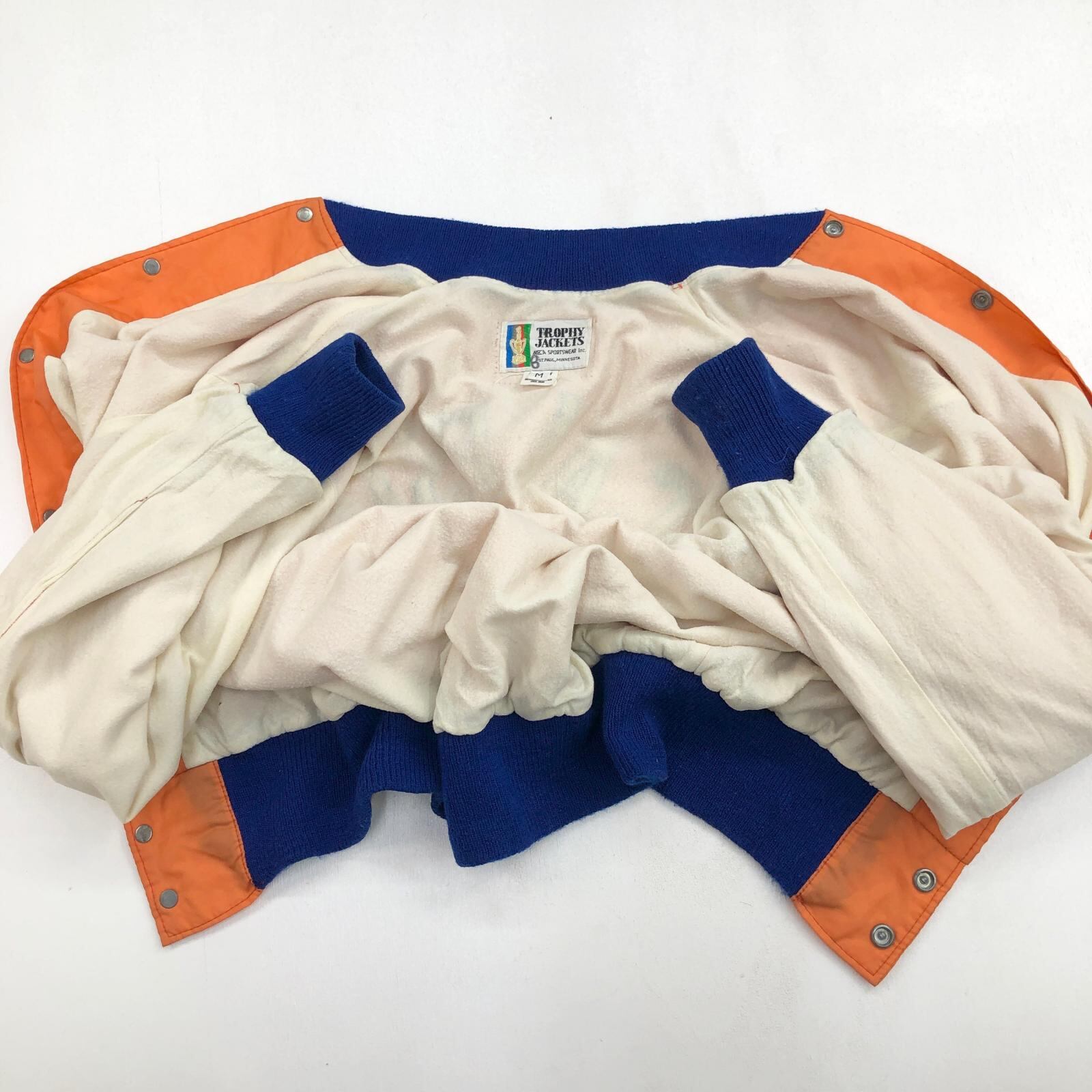 ジャケット・アウター 70's TROPHY JACKETS made in USA TROPHY JACKETS 80年代 USA製 ナイロンジャケット オレンジ サイズ：M