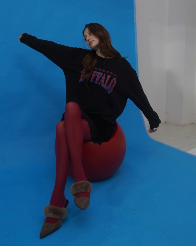 lettering drop over SW ／Black