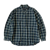 “90s-00s Eddie Bauer” green check shirt