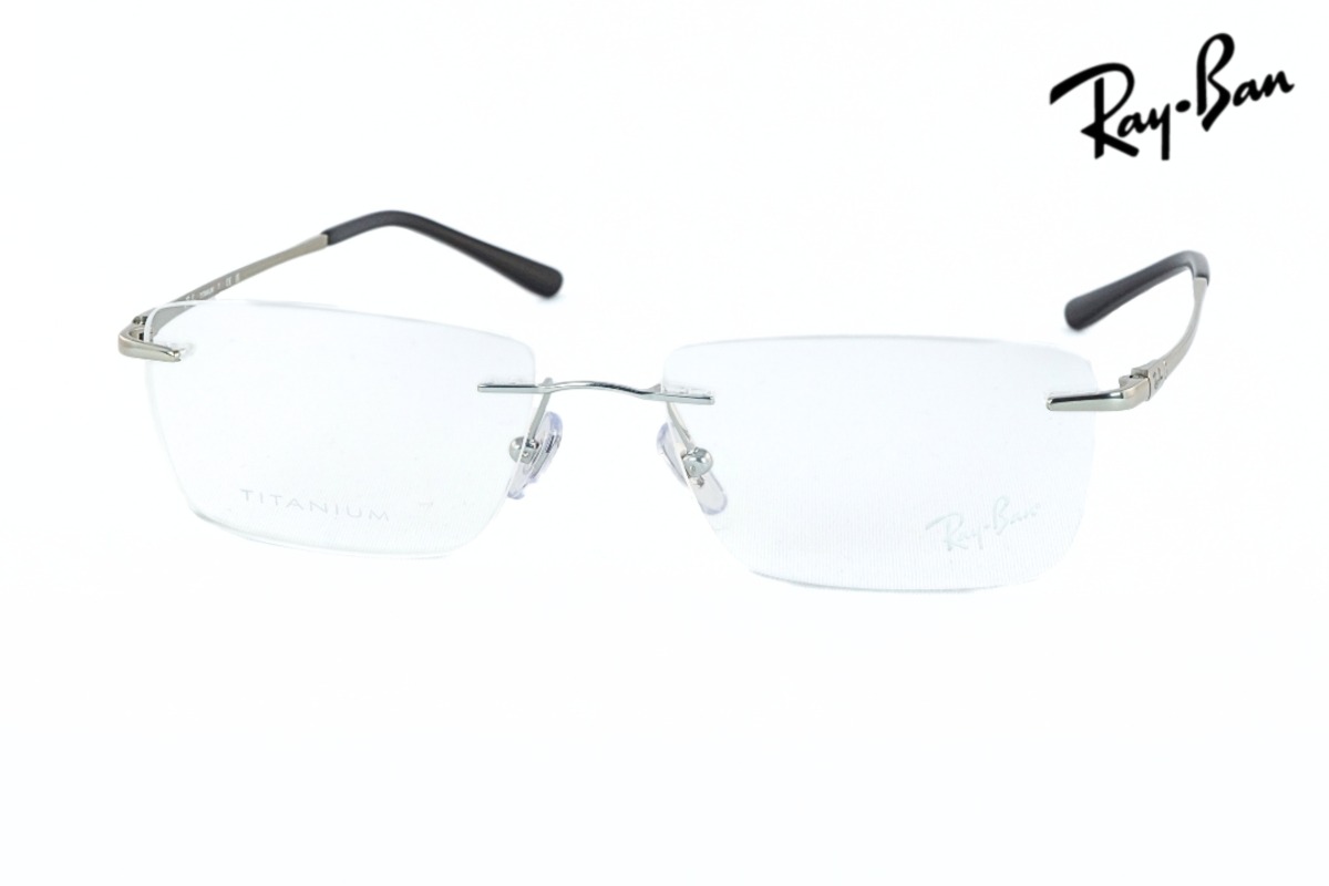 Ray-Ban メガネ RX8781D 1002 チタン スクエア ツーポイント 縁無し 