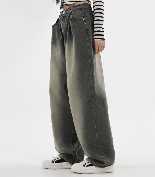 【AVANDRESS】BUCKLE WIDE DENIM PANTS WASHING 2色 ☆NCT マーク 着用!!【AVAN DRESS】BUCKLE WIDE DENIM PANTS