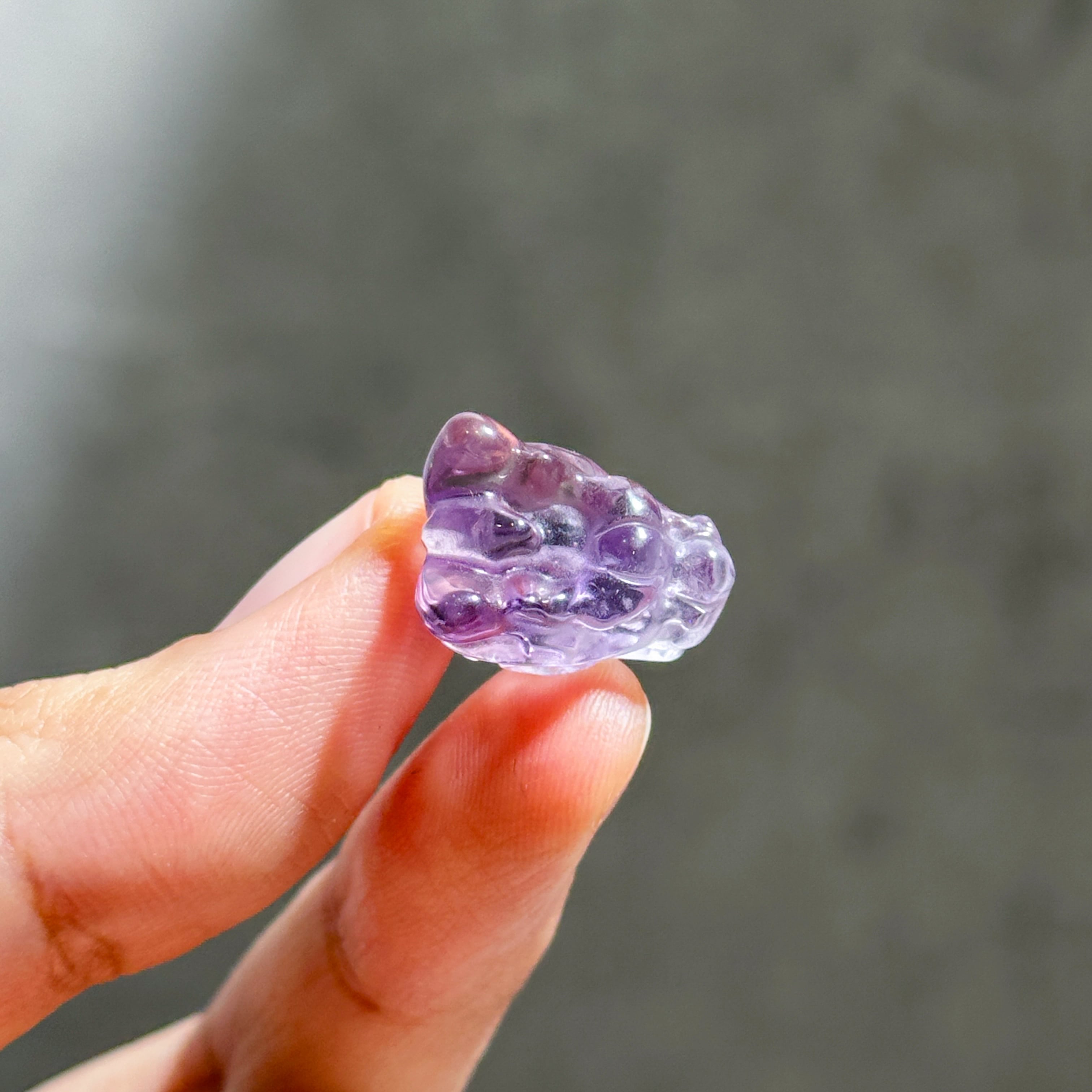 アメジスト ミニドラゴンヘッド(穴あき)12◇ Amethyst Dragon Head