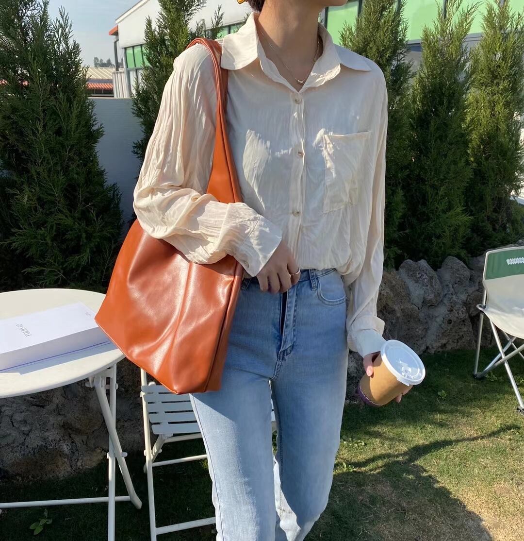 シワ加工　とろみシャツ　AJ2205-609