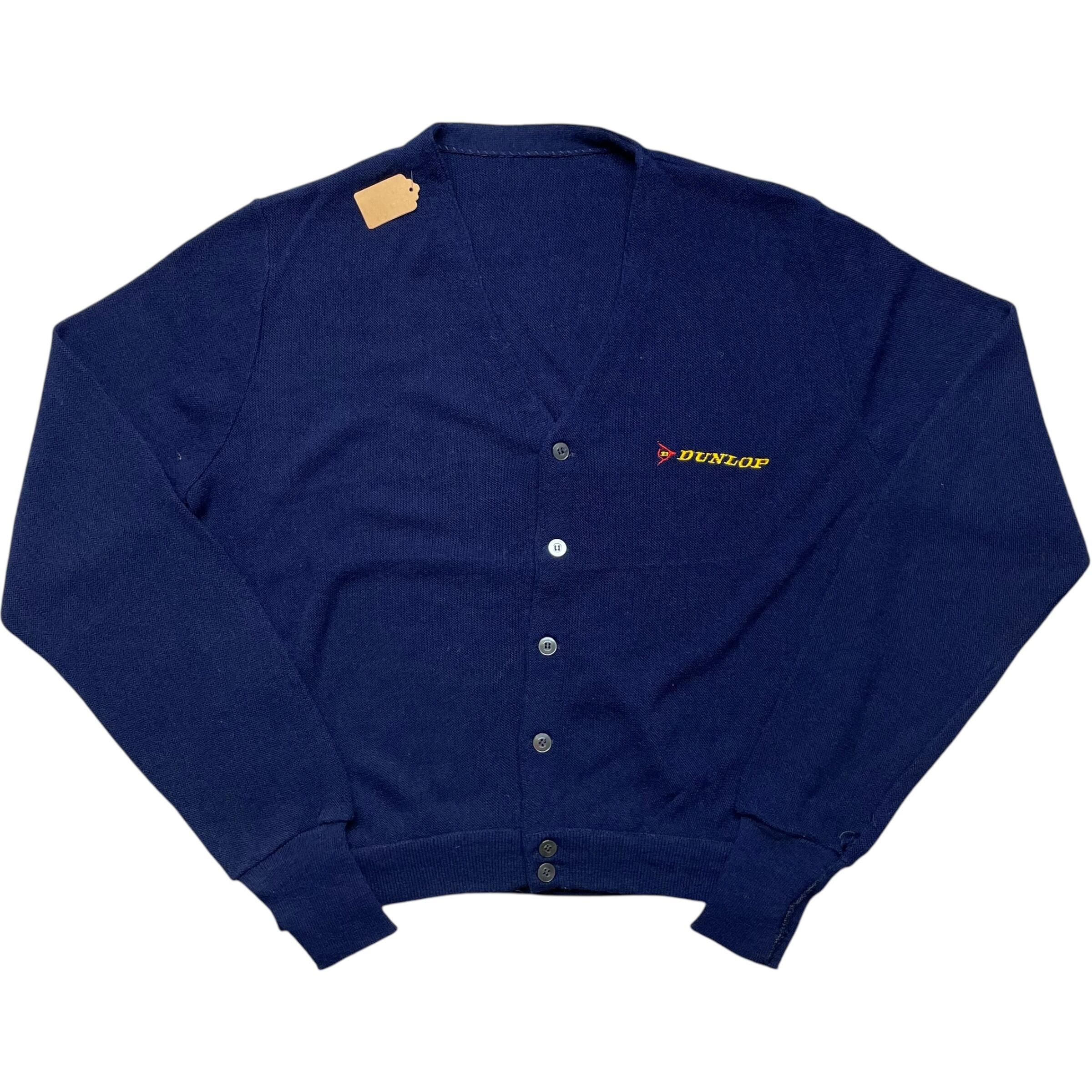 《M》DUNLOP カーディガン ワンポイント ネイビー no.6382
