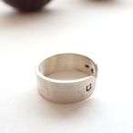 Hammered Flat Open Ring(8mm)　