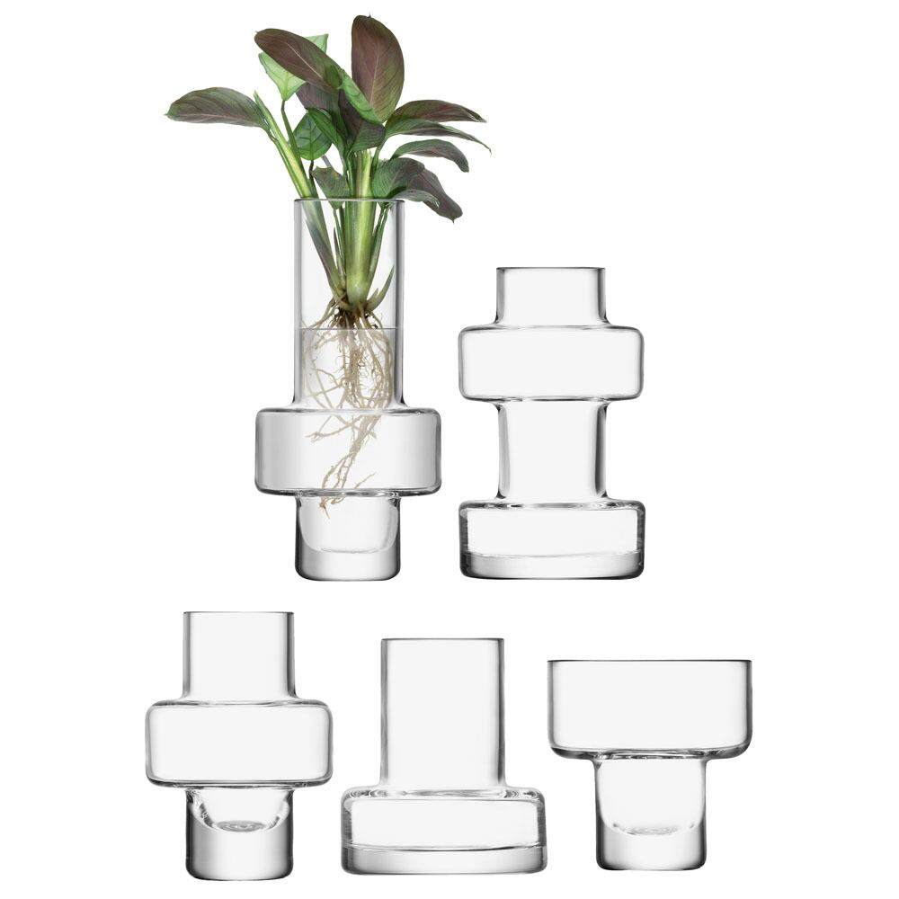 LSA エルエスエー フラワーベース 花器 花瓶 Metropole 5Mini Vase set クリア LMP11 G1654-00-301 5個セット